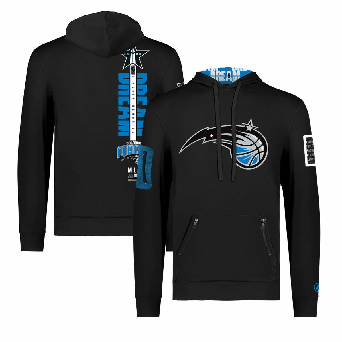 Orlando Magic FISLL x Black History Collection Unisex Pullover Hoodie - Black shop On Sale