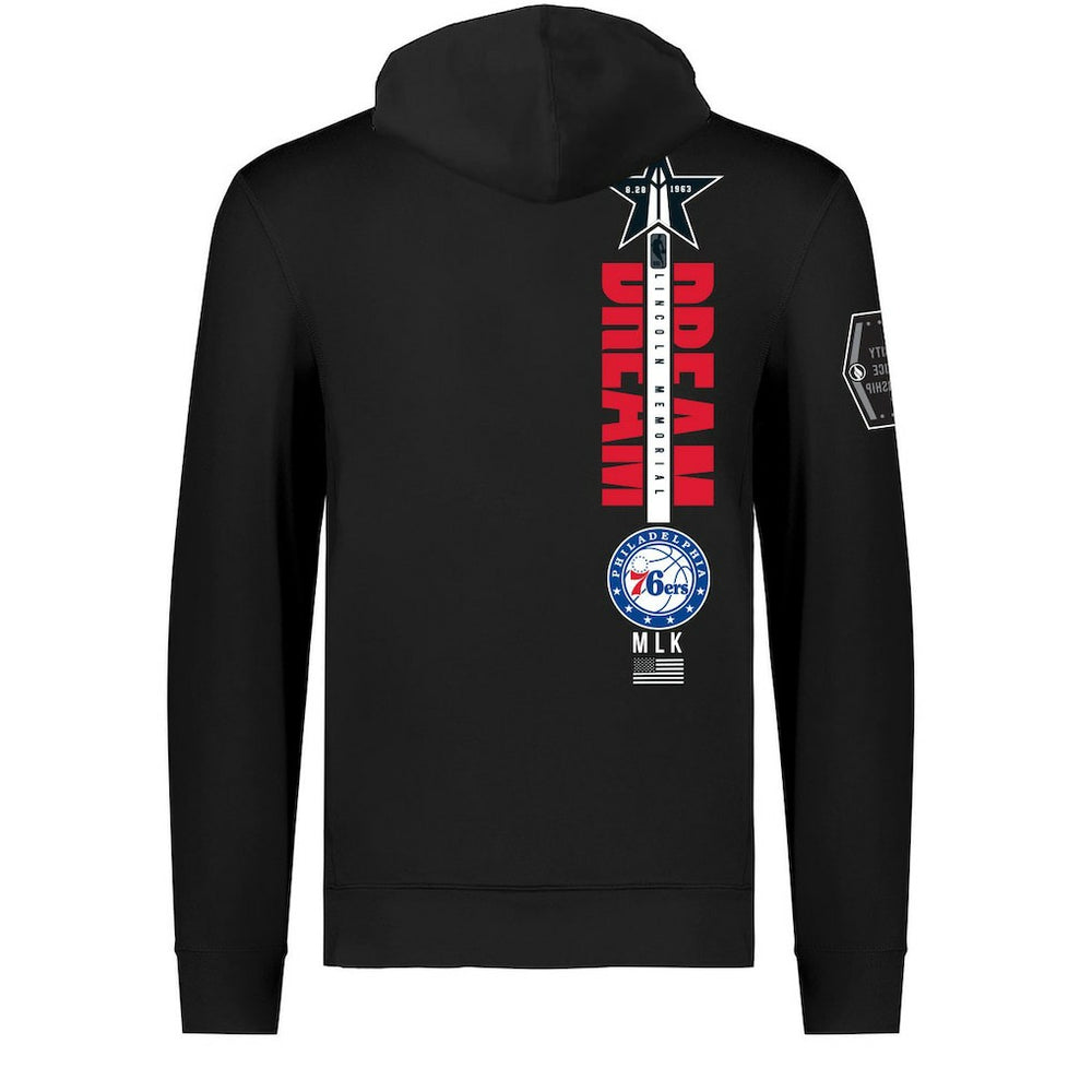 Philadelphia 76ers FISLL x Black History Collection Unisex Pullover Hoodie - Black outlet Discount