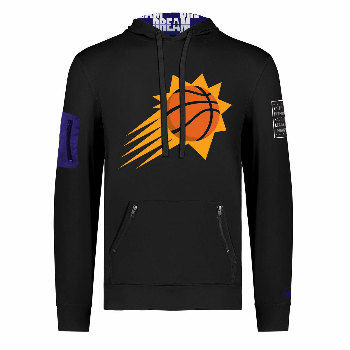 Phoenix Suns FISLL x Black History Collection Unisex Pullover Hoodie - Black cheap On Sale