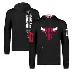Chicago Bulls FISLL x Black History Collection Unisex Pullover Hoodie - Black shop New