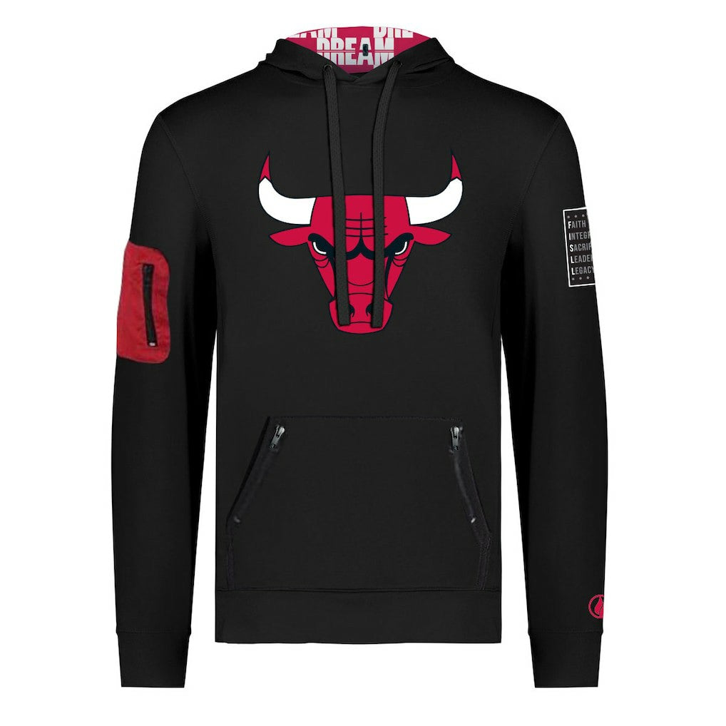 Chicago Bulls FISLL x Black History Collection Unisex Pullover Hoodie - Black shop New