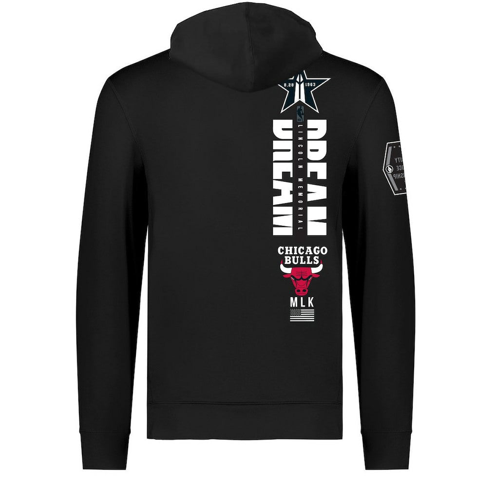 Chicago Bulls FISLL x Black History Collection Unisex Pullover Hoodie - Black shop New