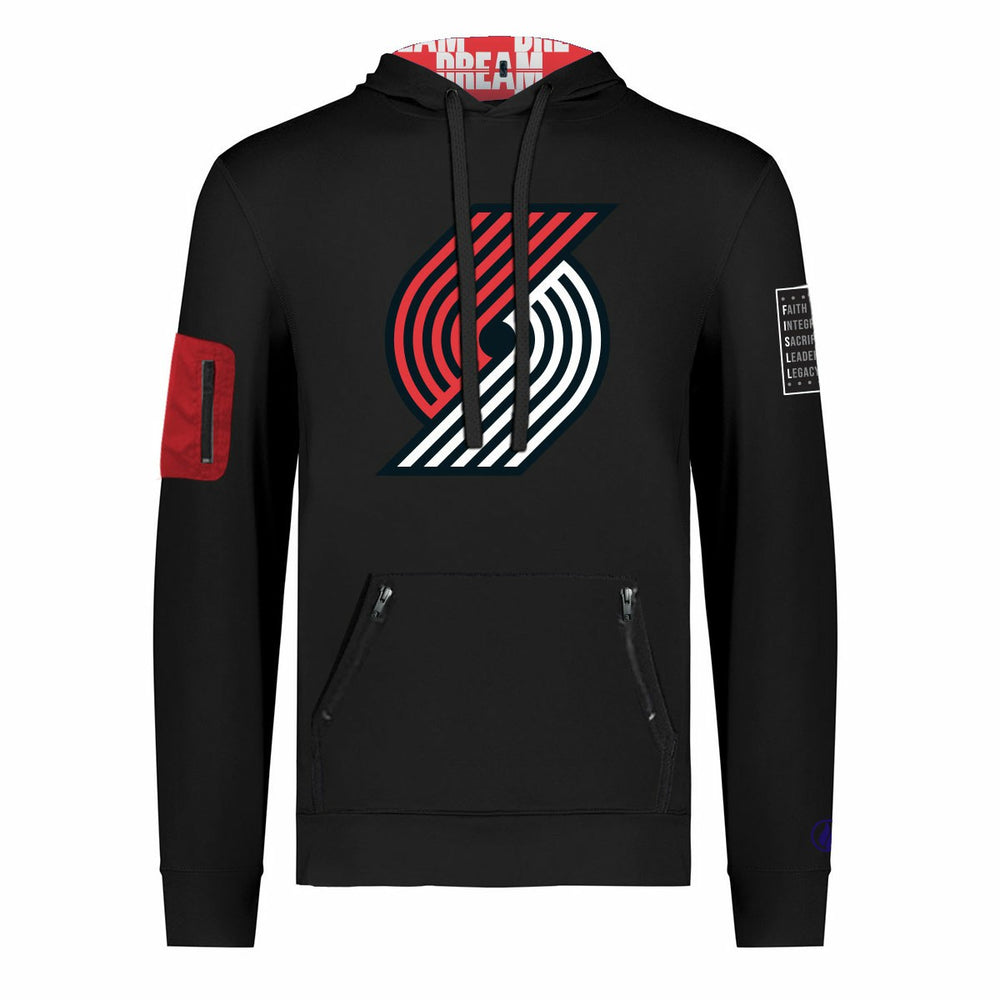 Portland Trail Blazers FISLL x Black History Collection Unisex Pullover Hoodie - Black discount On Sale