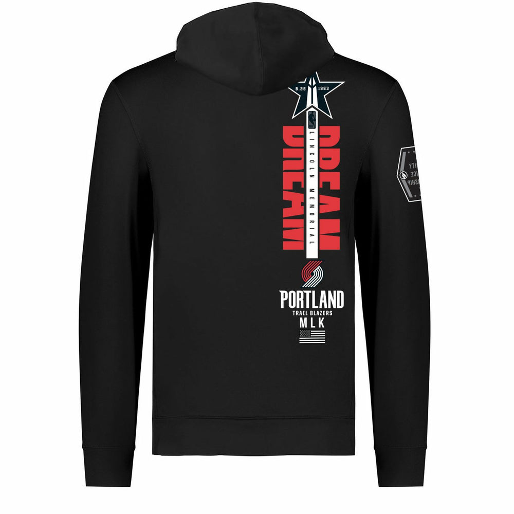 Portland Trail Blazers FISLL x Black History Collection Unisex Pullover Hoodie - Black discount On Sale