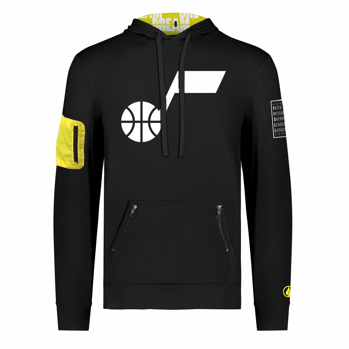 Utah Jazz FISLL x Black History Collection Unisex Pullover Hoodie - Black for sale On Sale