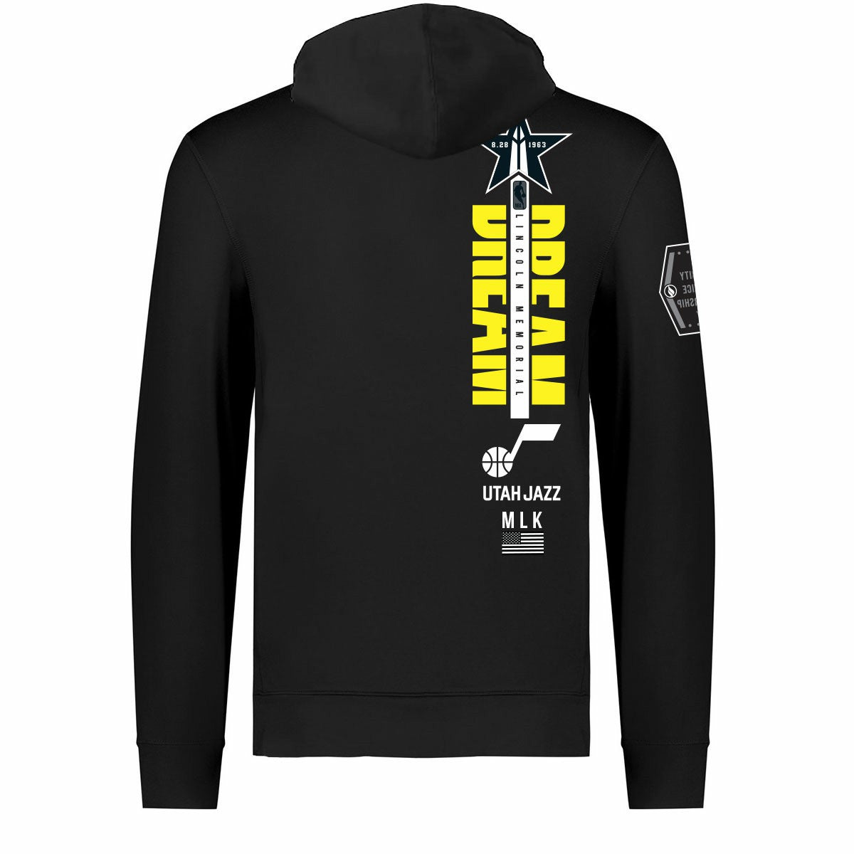 Utah Jazz FISLL x Black History Collection Unisex Pullover Hoodie - Black for sale On Sale