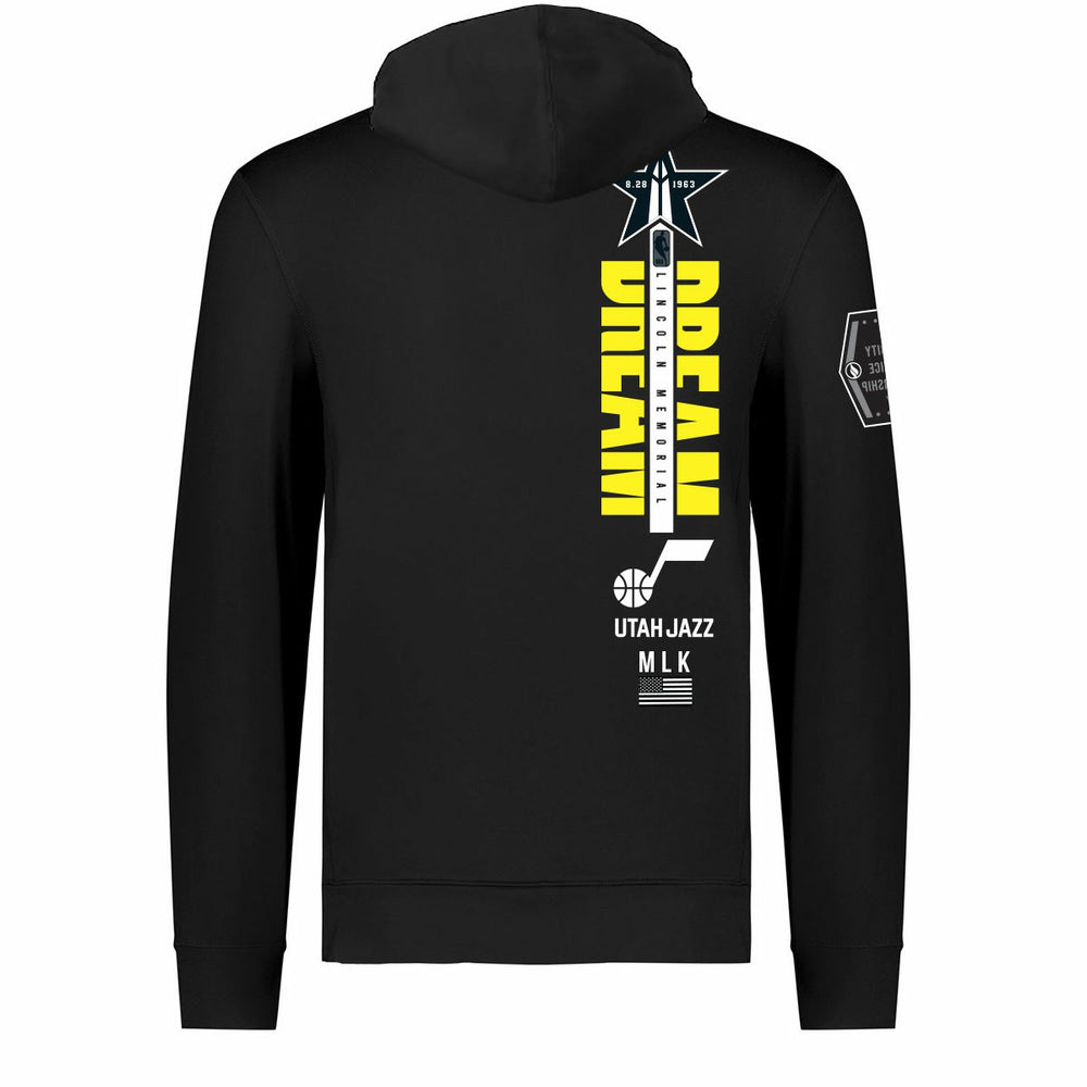 Utah Jazz FISLL x Black History Collection Unisex Pullover Hoodie - Black for sale On Sale