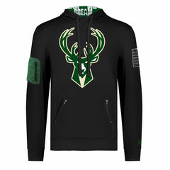 Milwaukee Bucks FISLL x Black History Collection Unisex Pullover Hoodie - Black outlet For Sale