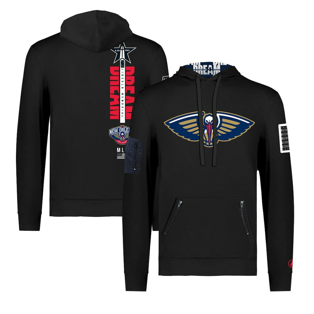 New Orleans Pelicans FISLL x Black History Collection Unisex Pullover Hoodie - Black for sale Outlet