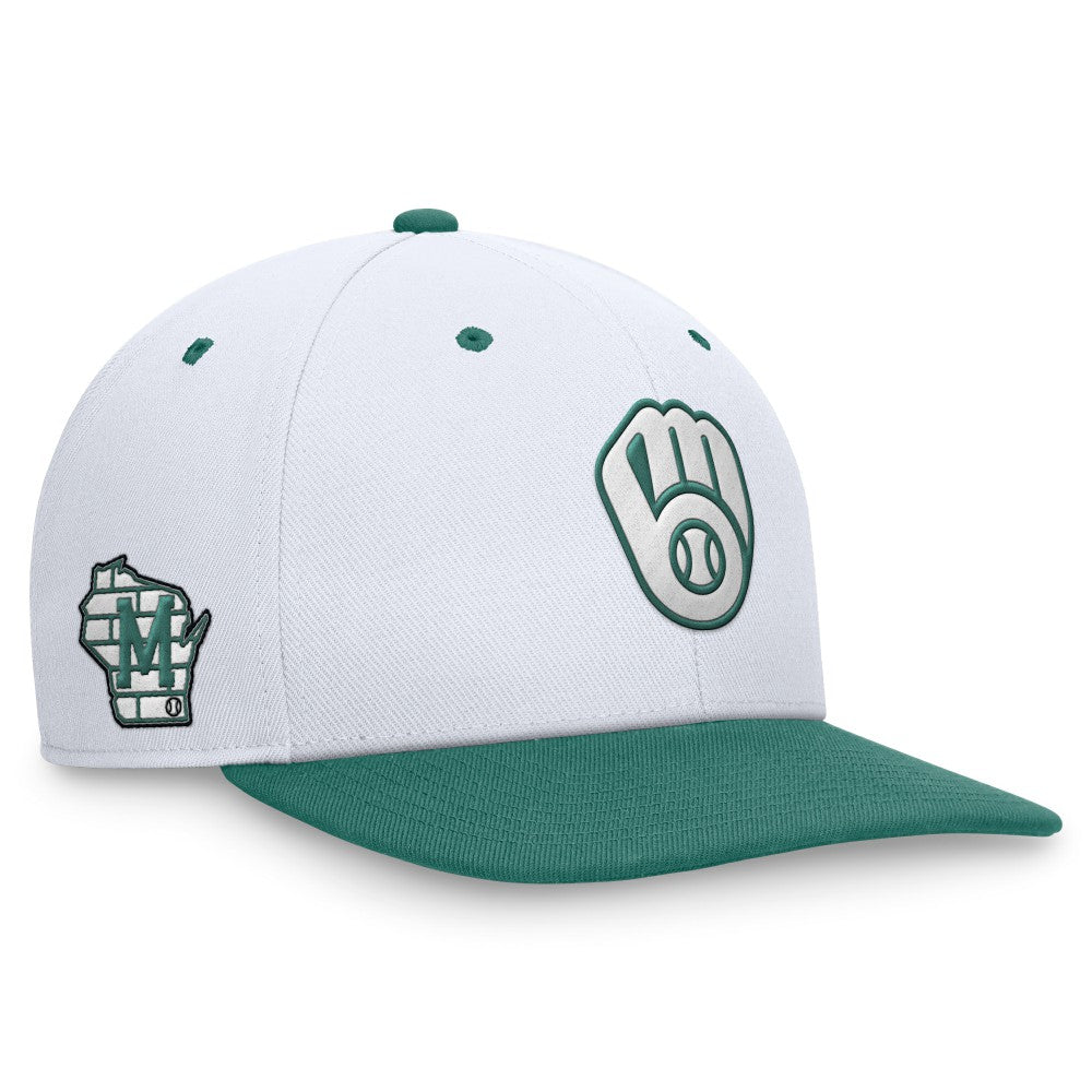 Milwaukee Brewers Nike Bicoastal Two-Tone Pro Performance Snapback Hat | MLB Shop