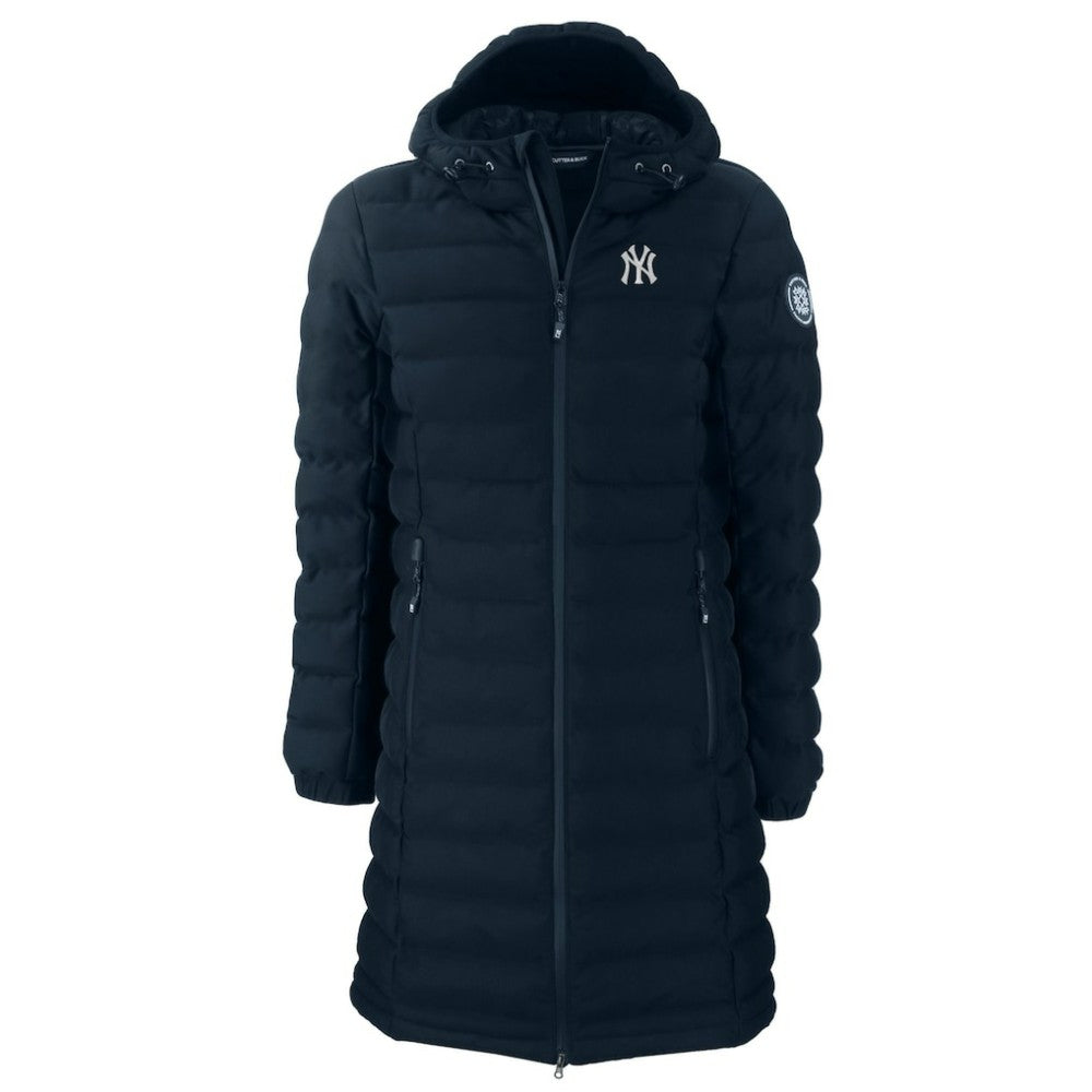 New York Yankees Cutter & Buck Women's Mission Ridge Repreve Eco Insulated Full-Zip Long Puffer Jacket | MLB Sale