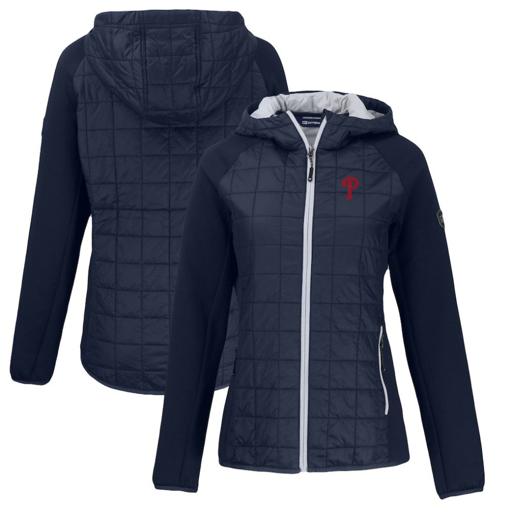 Philadelphia Phillies Cutter & Buck Women's Rainier Primaloft Eco Full-Zip Hybrid Jacket | MLB Discount