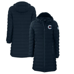 Chicago Cubs Cutter & Buck Women's City Connect Mission Ridge Repreve Eco Insulated Full-Zip Long Puffer Jacket | MLB US