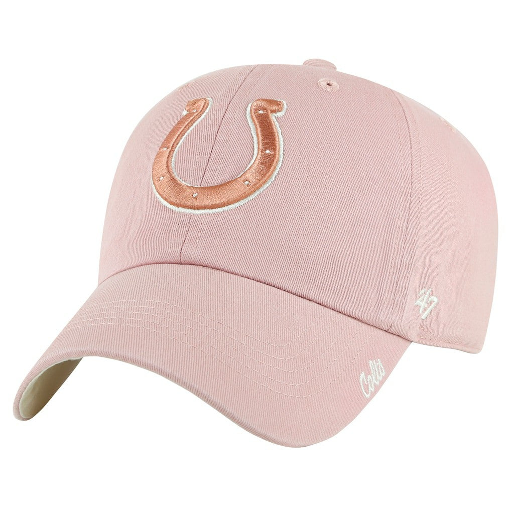Indianapolis Colts 47 brand '47 Women's Ballpark Cheer Dusty Rose Clean Up Adjustable Hat