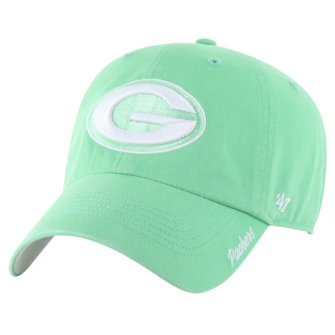 Green Bay Packers 47 brand '47 Women's Luminance Cheer Clean Up Adjustable Hat