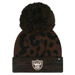 Las Vegas Raiders 47 brand '47 Women's Cacao Cuffed Knit Hat with Pom
