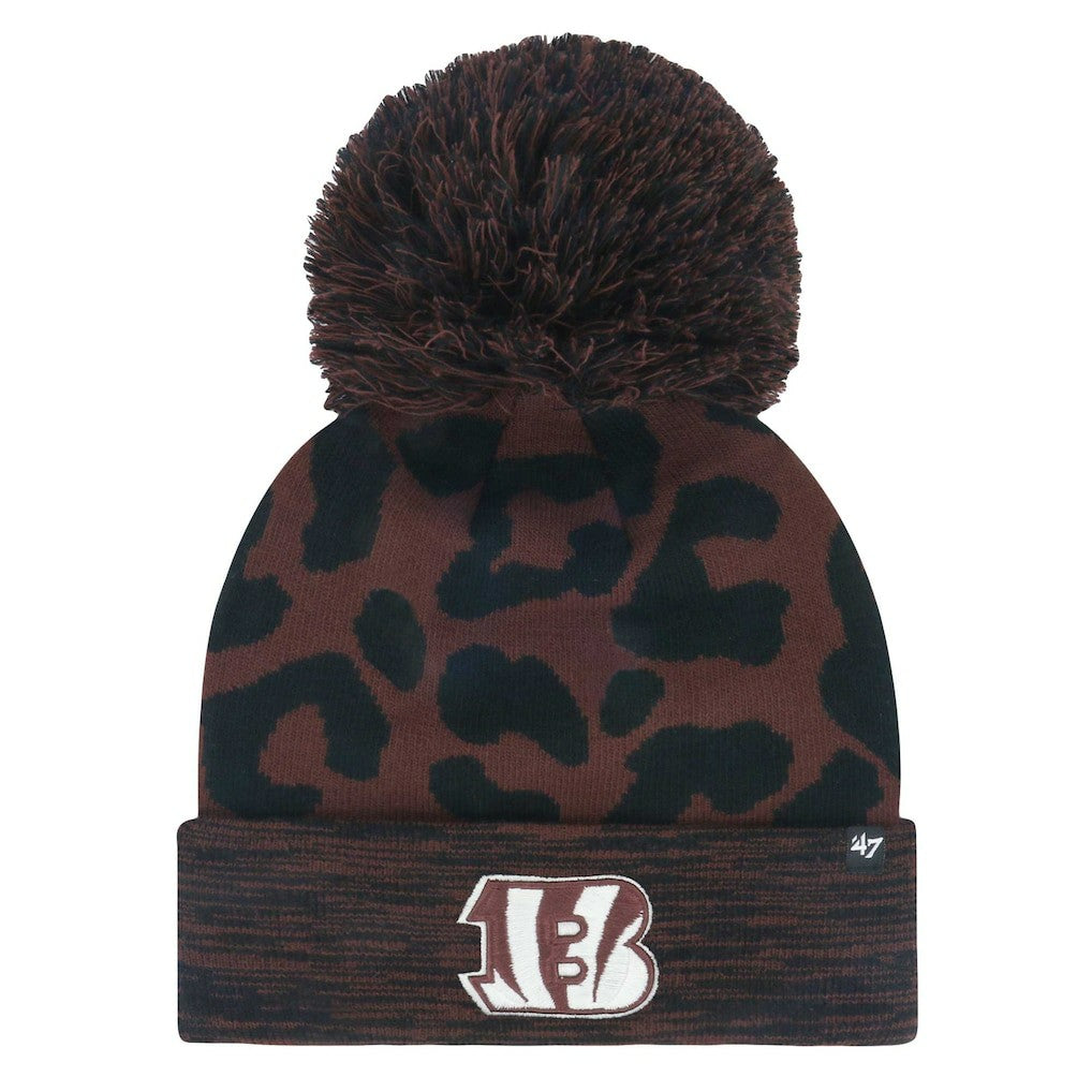Cincinnati Bengals 47 brand '47 Women's Cacao Cuffed Knit Hat with Pom
