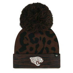 Jacksonville Jaguars 47 brand '47 Women's Cacao Cuffed Knit Hat with Pom