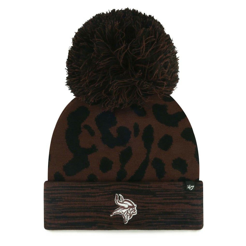 Minnesota Vikings 47 brand '47 Women's Cacao Cuffed Knit Hat with Pom