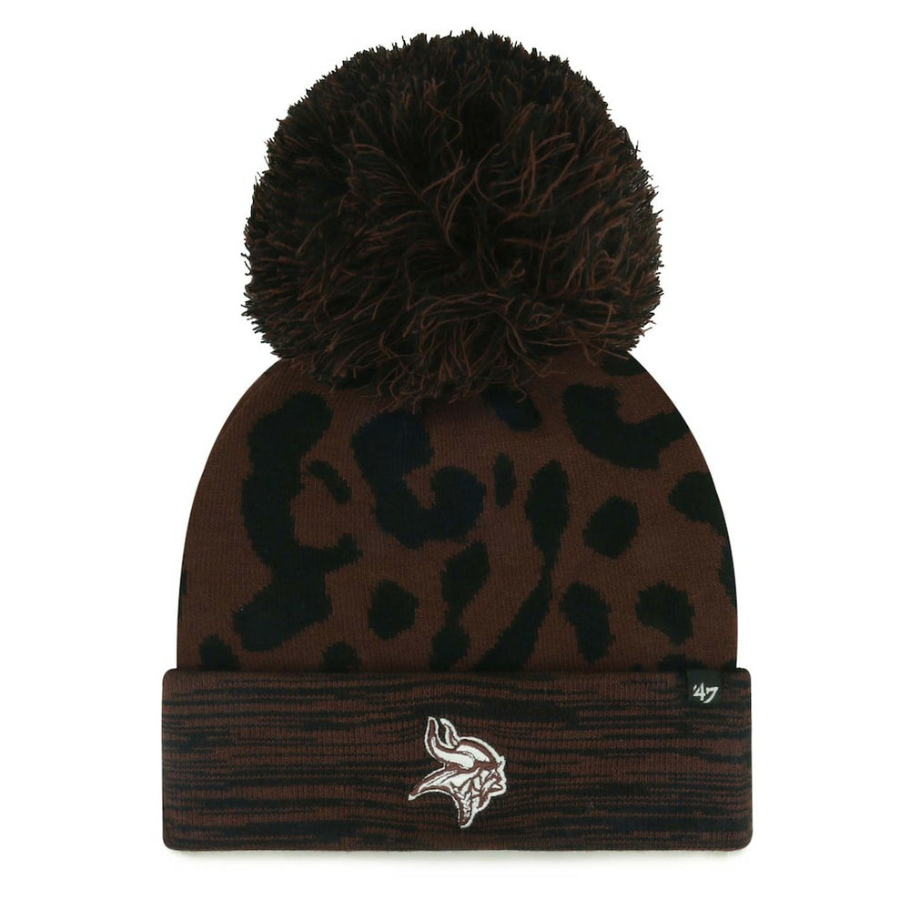Minnesota Vikings 47 brand '47 Women's Cacao Cuffed Knit Hat with Pom