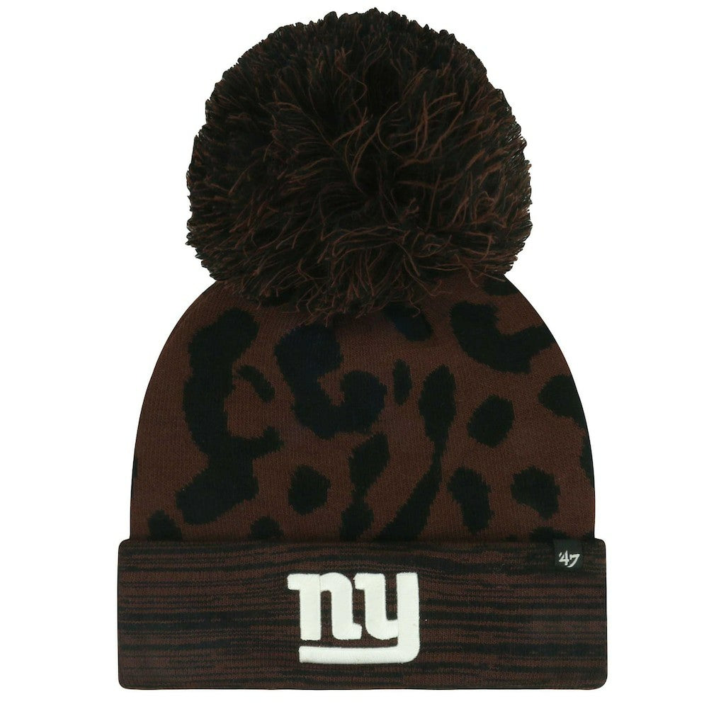 New York Giants 47 brand '47 Women's Cacao Cuffed Knit Hat with Pom