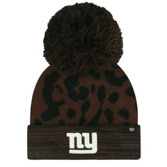 New York Giants 47 brand '47 Women's Cacao Cuffed Knit Hat with Pom