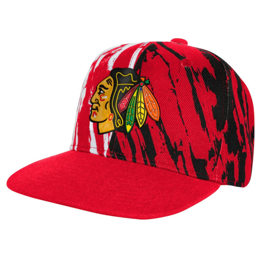 Chicago Blackhawks Youth Propel Flat Brim Snapback Hat On Sale