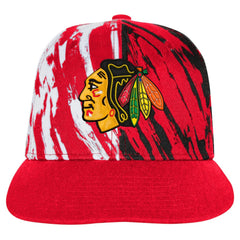 Chicago Blackhawks Youth Propel Flat Brim Snapback Hat On Sale