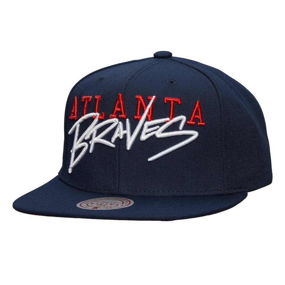 Atlanta Braves Mitchell & Ness Team Tagged Snapback Hat | MLB On Sale