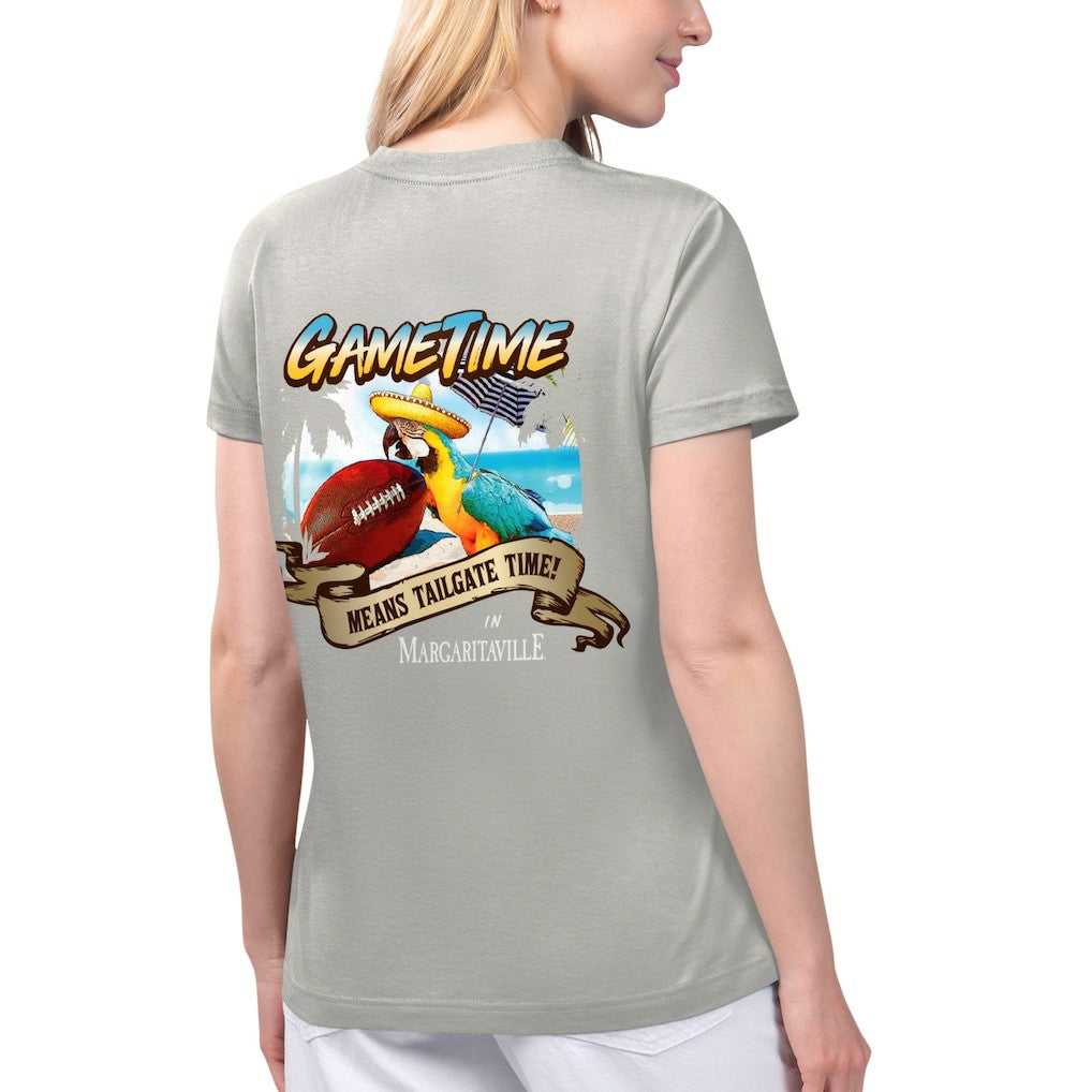 Las Vegas Raiders  Margaritaville Women's Game Time V-Neck T-Shirt