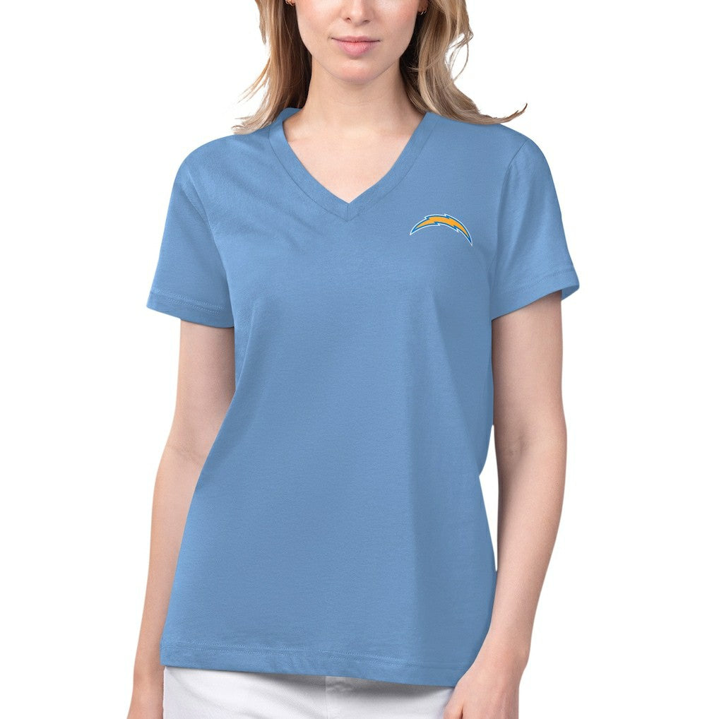 Los Angeles Chargers  Margaritaville Women's Game Time V-Neck T-Shirt