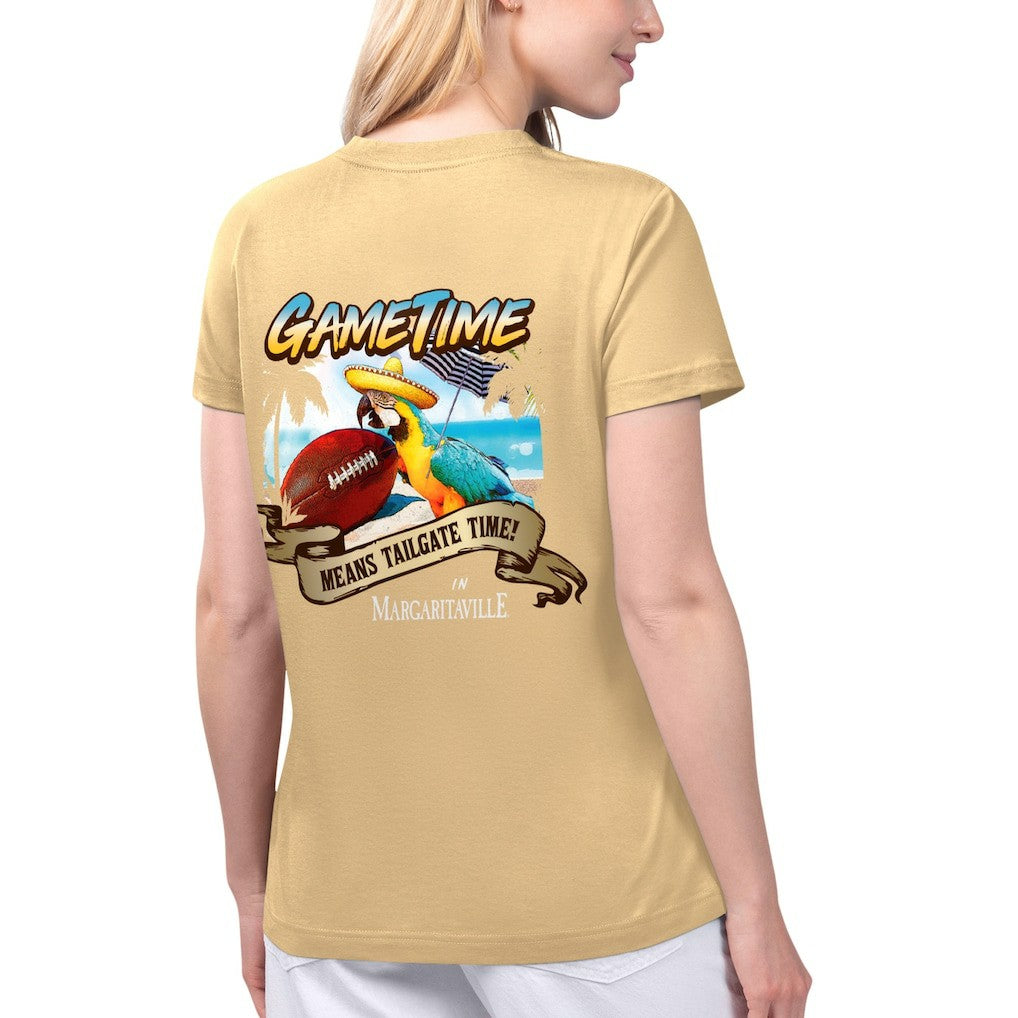 New Orleans Saints  Margaritaville Women's Game Time V-Neck T-Shirt