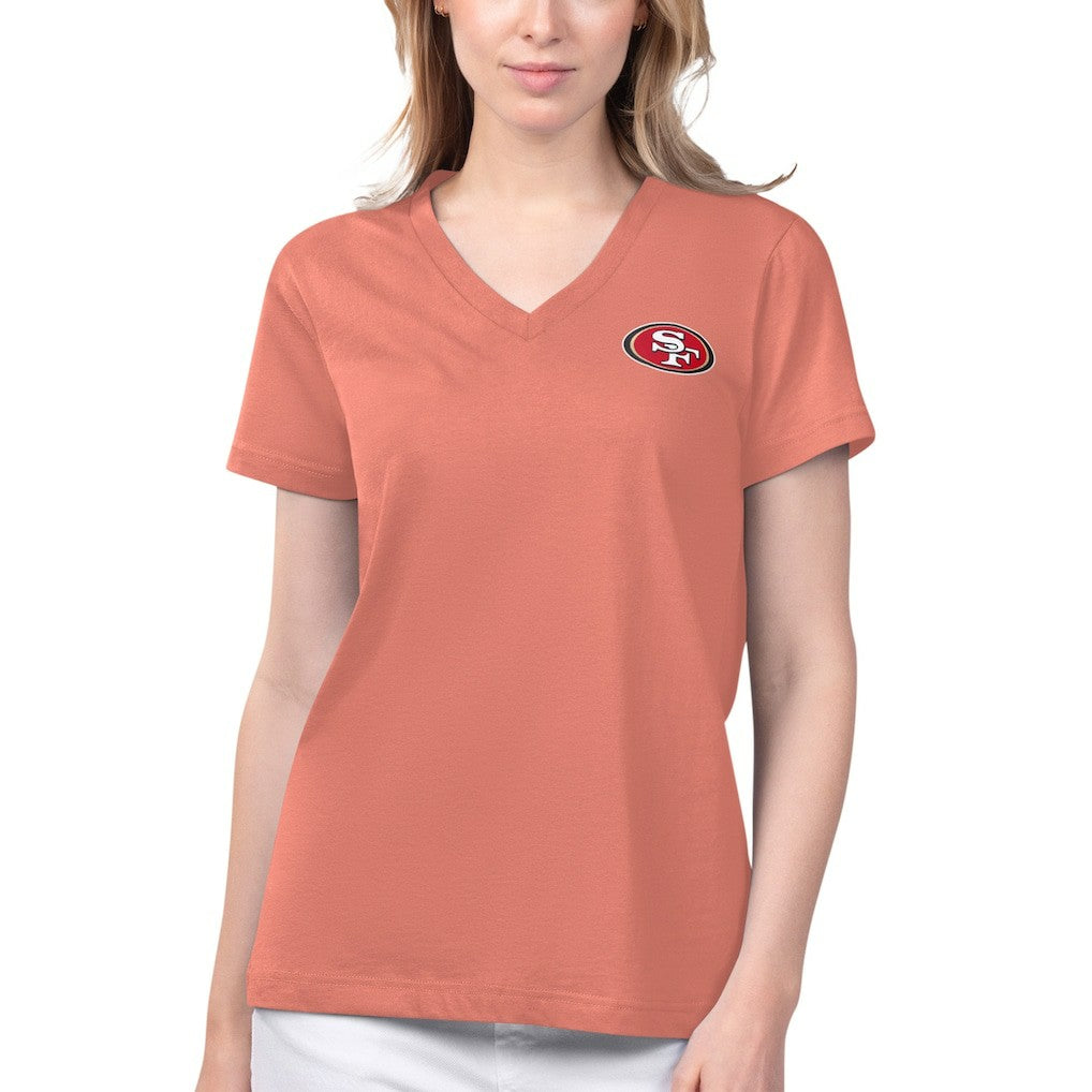 San Francisco 49ers  Margaritaville Women's Game Time V-Neck T-Shirt