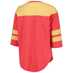 San Francisco 49ers  Starter Women's Fullback Tri-Blend 3/4-Sleeve T-Shirt