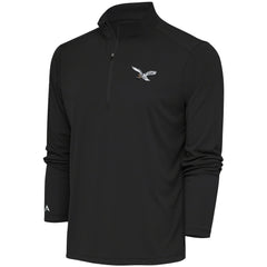 Philadelphia Eagles  Antigua Throwback Logo Tribute Quarter-Zip Pullover Top