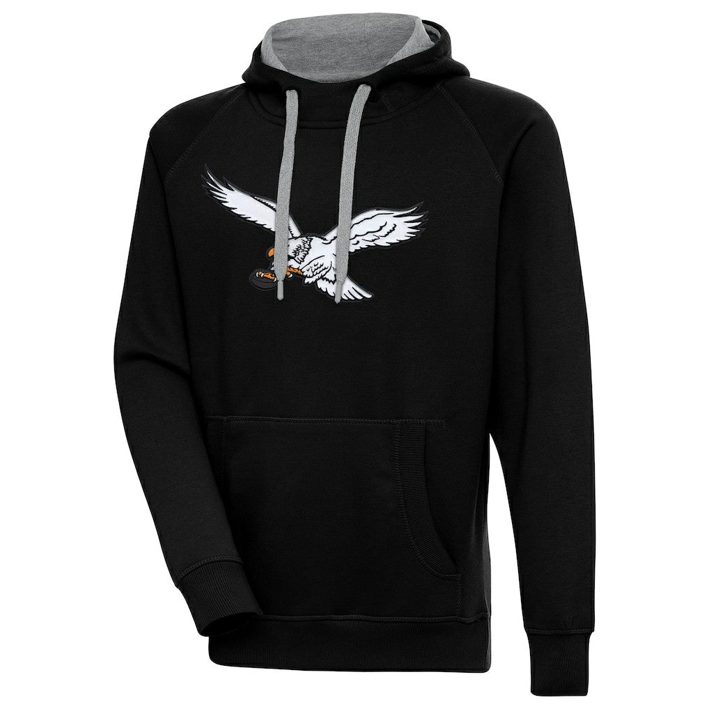 Philadelphia Eagles  Antigua Throwback Logo Victory Pullover Hoodie