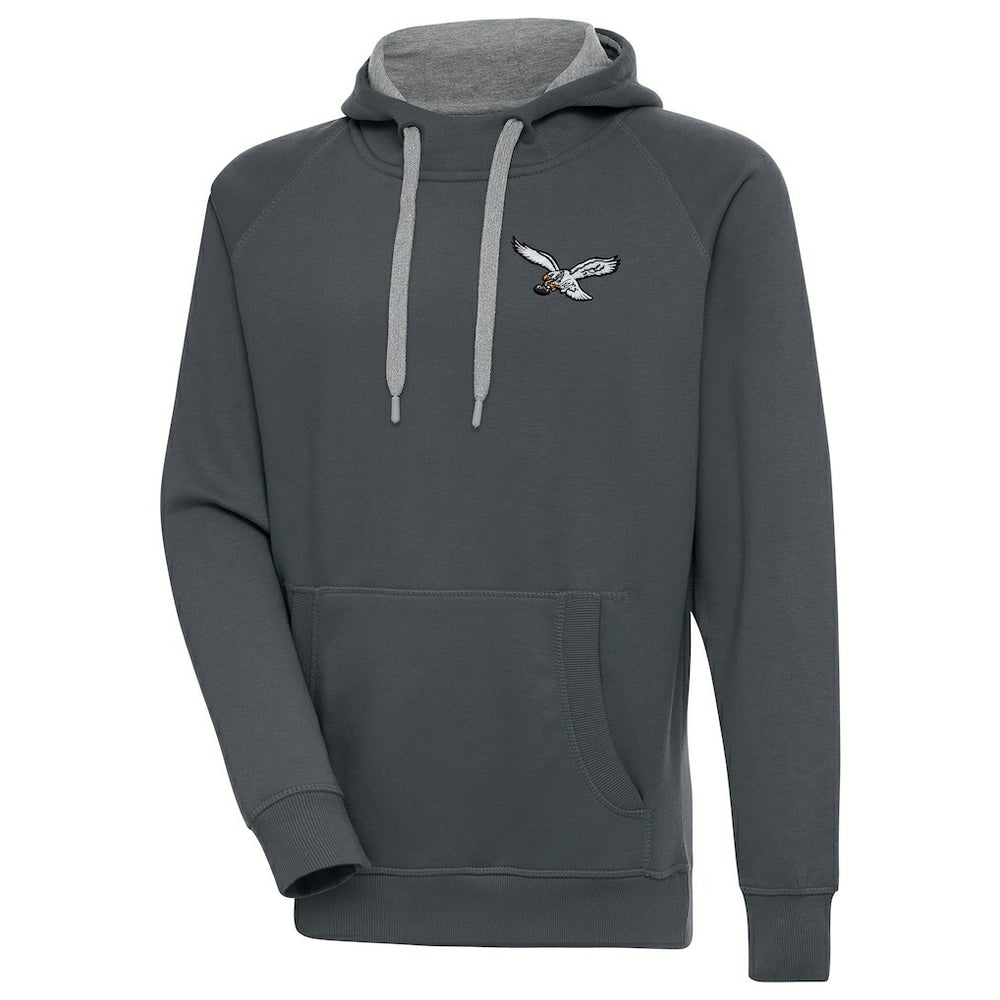 Philadelphia Eagles  Antigua Throwback Logo Victory Pullover Hoodie