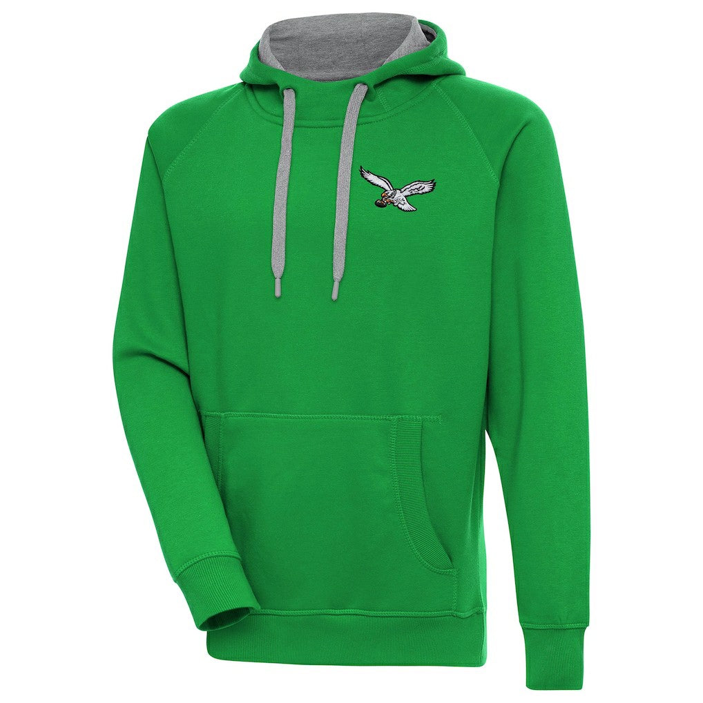 Philadelphia Eagles  Antigua Throwback Logo Victory Pullover Hoodie