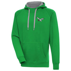 Philadelphia Eagles  Antigua Throwback Logo Victory Pullover Hoodie
