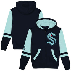 Seattle Kraken Preschool Face Off Full-Zip Hoodie Outlet