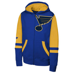 St. Louis Blues Youth Face Off Full-Zip Hoodie Discount