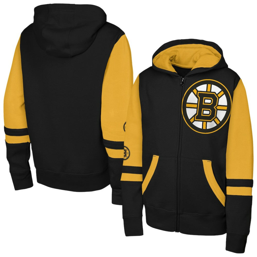 Boston Bruins Youth Face Off Full-Zip Hoodie For Sale