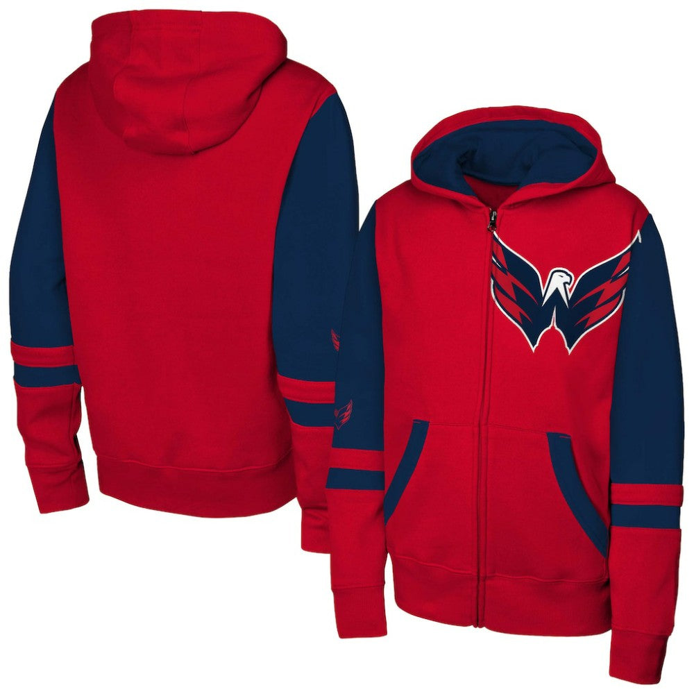 Washington Capitals Youth Face Off Full-Zip Hoodie Sale