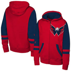 Washington Capitals Youth Face Off Full-Zip Hoodie Sale