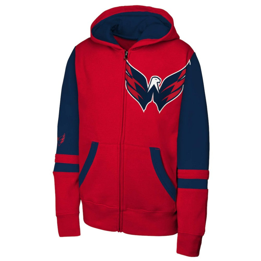Washington Capitals Youth Face Off Full-Zip Hoodie Sale