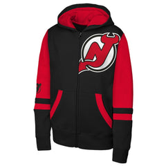 New Jersey Devils Youth Face Off Full-Zip Hoodie On Sale