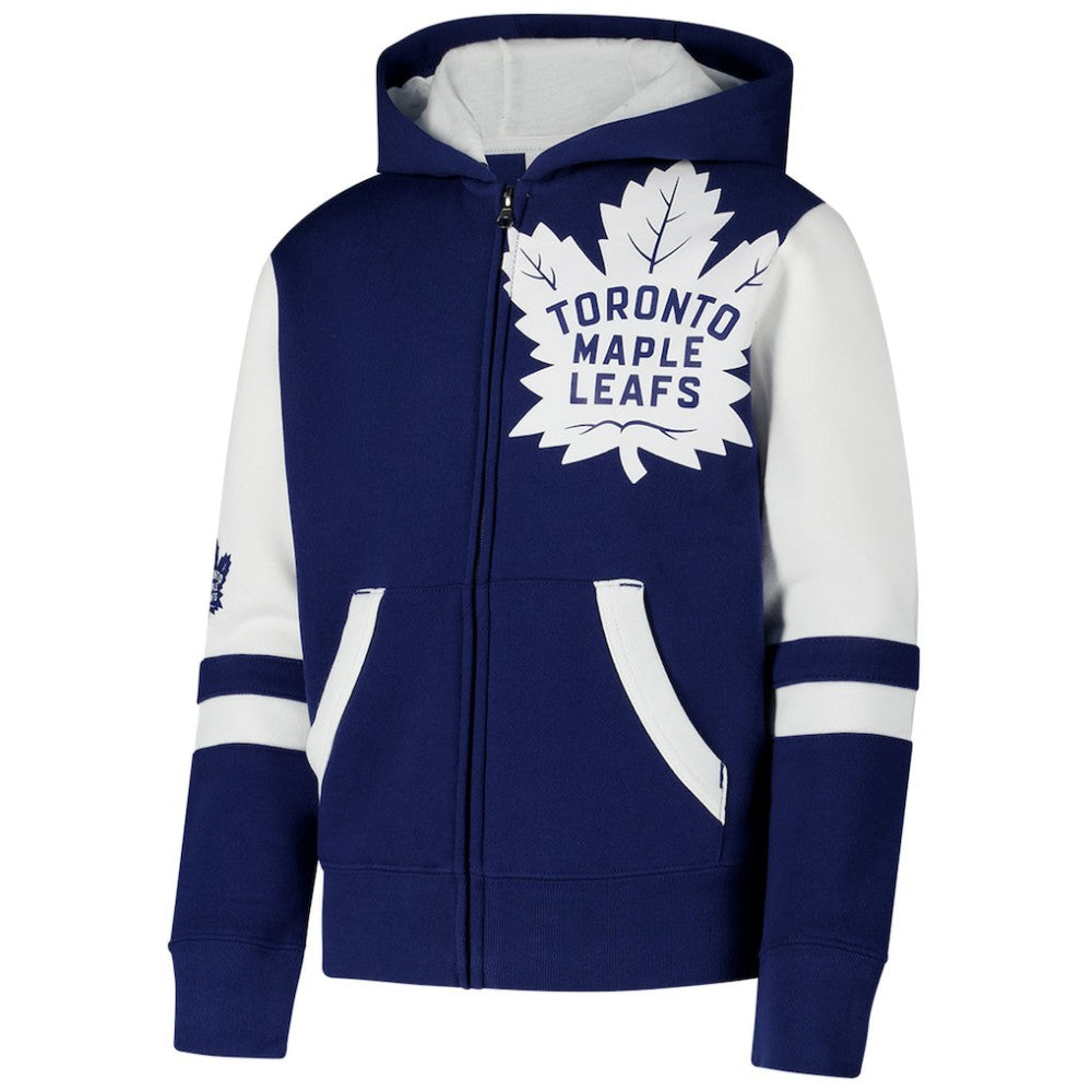 Toronto Maple Leafs Youth Face Off Full-Zip Hoodie On Sale