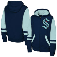 Seattle Kraken Youth Face Off Full-Zip Hoodie On Sale