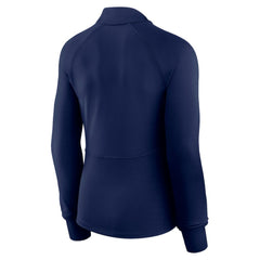 Atlanta Braves Fanatics Women's Elements Raglan Tri-Blend Quarter-Zip Top | MLB On Sale