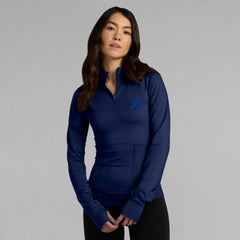 Atlanta Braves Fanatics Women's Elements Raglan Tri-Blend Quarter-Zip Top | MLB On Sale